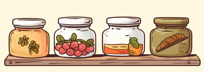 A row of jars