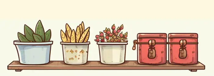A row of jars