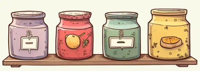 A row of jars