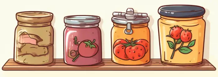 A row of jars