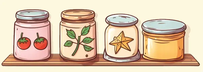 A row of jars